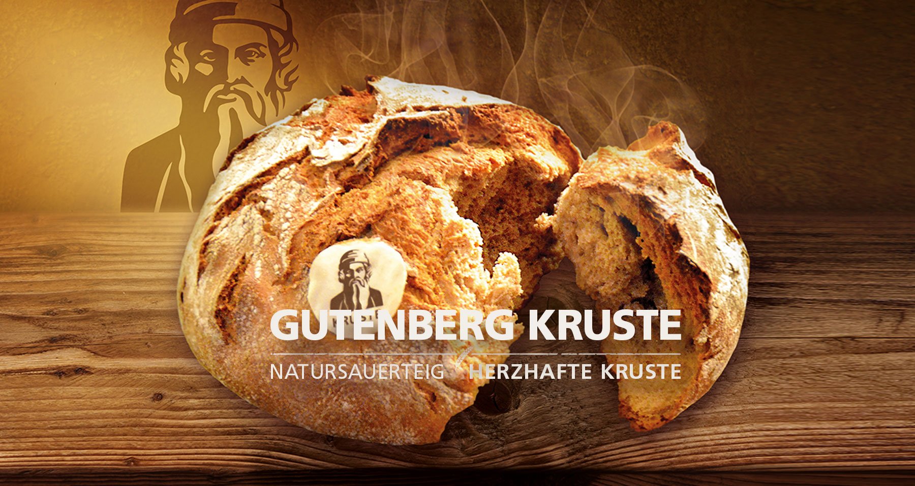 Brot Gutenbergkrust, Natursauerteig, Herzhafte Kruste